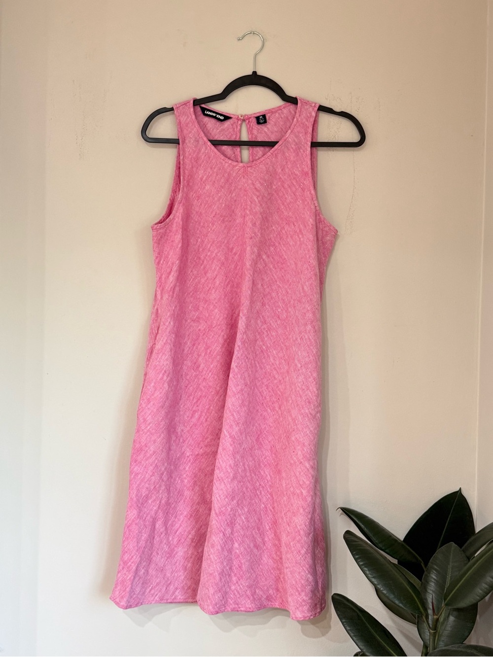 100% Linen Sleeveless Shift Dress Medium 10-12 - Picture 2 of 6